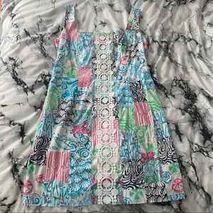 Lilly pulitzer patchwork shift dress women’s 10